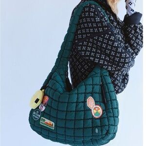 NWT Free People Quilted Patch Carryall 💚